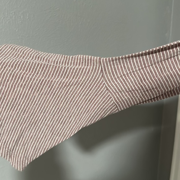 American Eagle Soft & Sexy Stripped Pink Shirt with Flared Sleeves - Picture 3 of 7